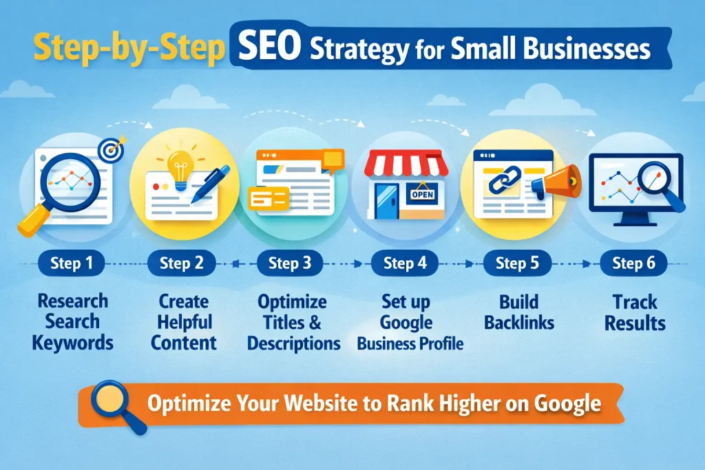 step-by-step seo strategy for small businesses